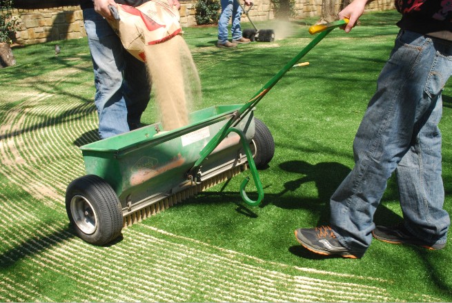 Edmonton artificial grass installation - base layer